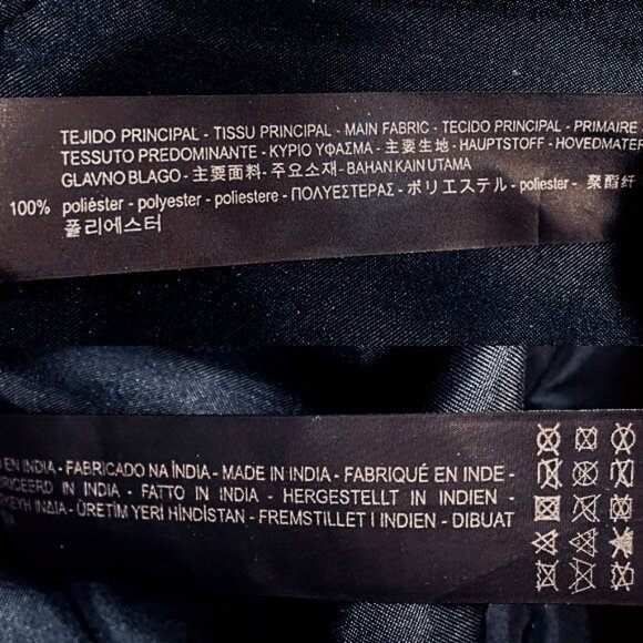 ZARA Navy Velvet Tote With Sequin Embroidery 14.5 x 15 NWOT - Picture 10 of 13